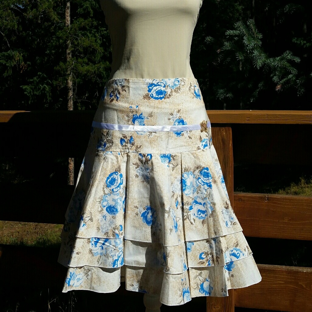 Ivedos women's cotton flower skirt size 40/8/M